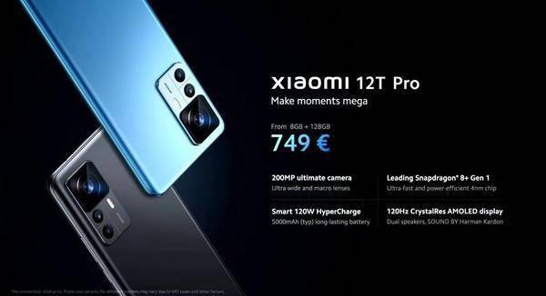 Xiaomi 12t Pro Price