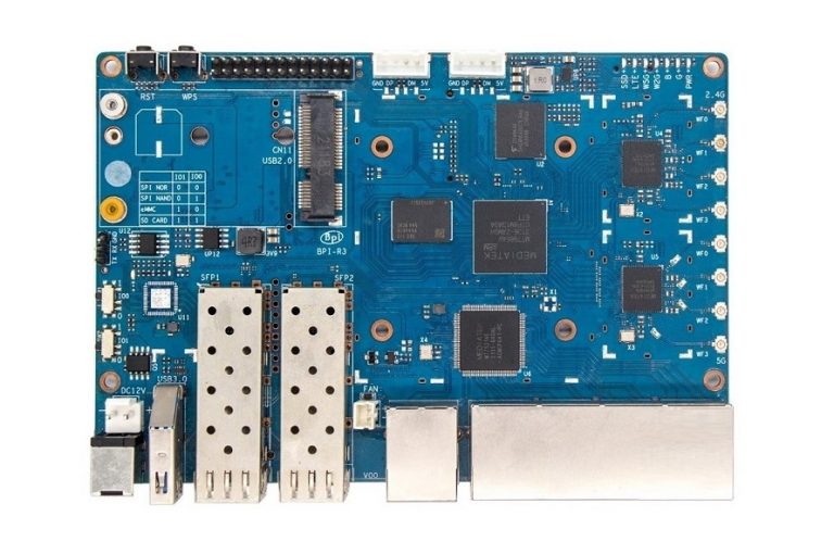 Banana Pi Bpi R Router Board Wi Fi Dual Fiber Sfp Ports