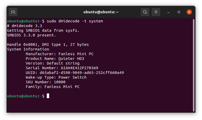 Quieter Hd3q Ubuntu Device Info