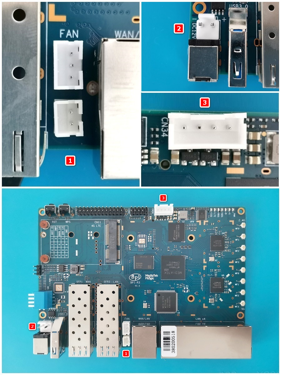 Banana Pi R3 Connectors