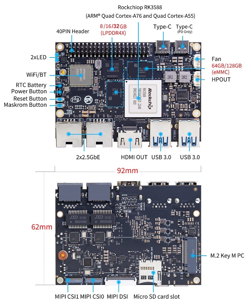 Banana Pi M7 Interfaces