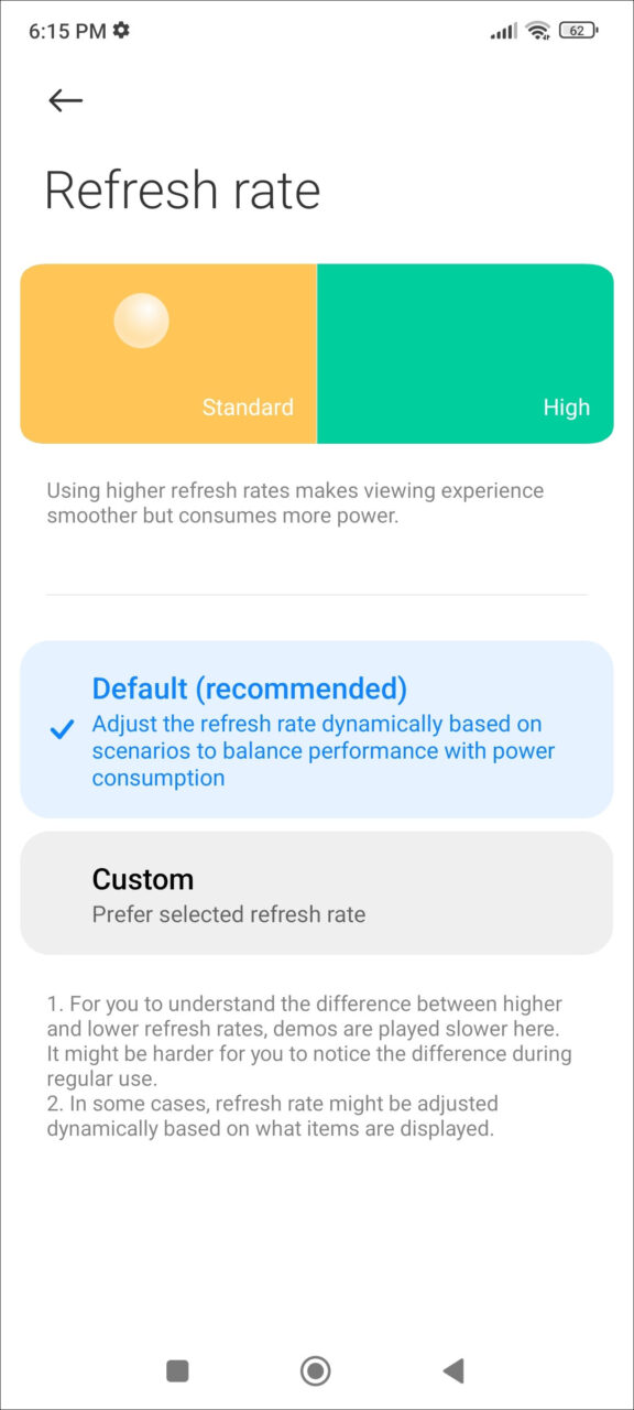 Poco X6 Display Refresh Rate 1