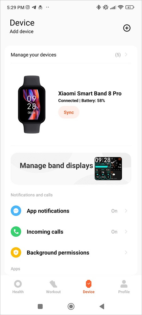 Smart Band 8 Pro Mi Fitness 4