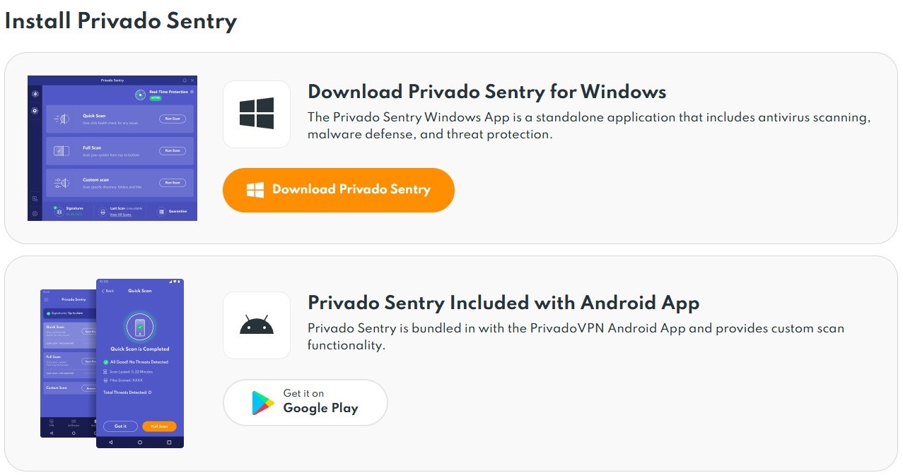 Privado Sentry Apps