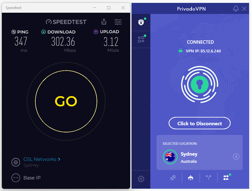 PrivadoVPN Australia