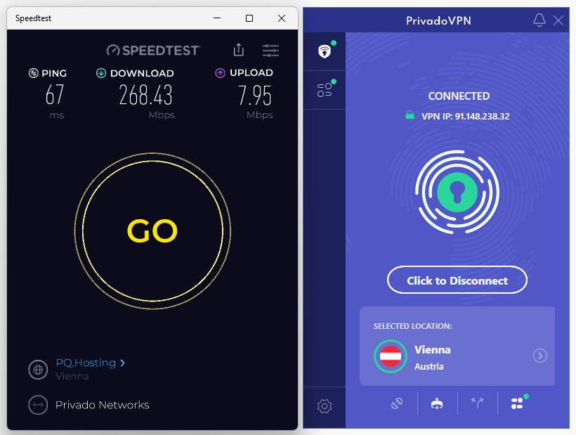 PrivadoVPN Austria