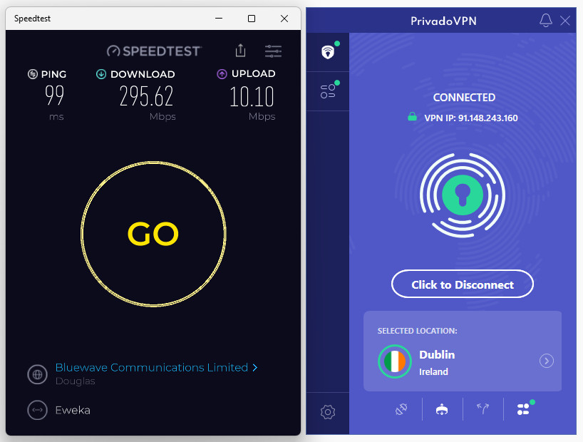 PrivadoVPN Ireland