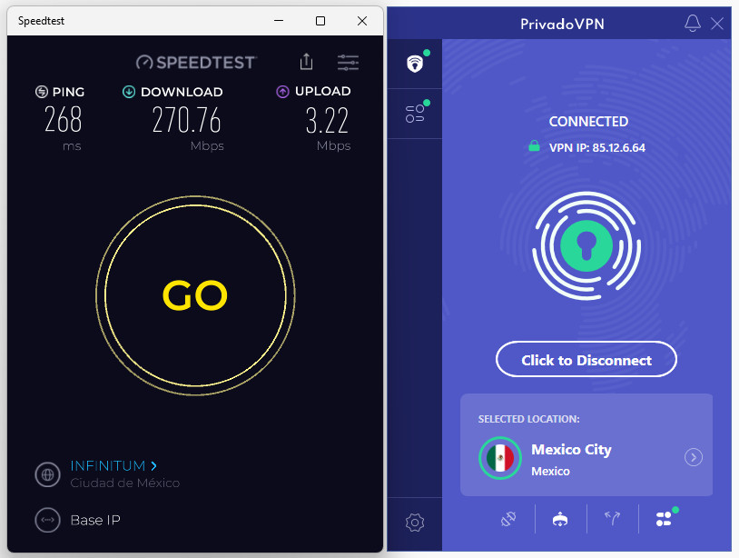 PrivadoVPN Mexico