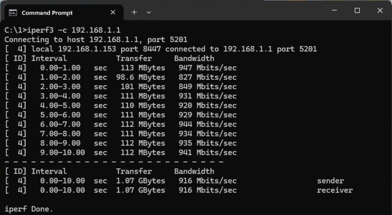 OpenWrt One iPerf Test 2